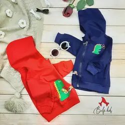 سویشرت کلاهدار پاییزه وارداتی طرح دایناسور ماشینی