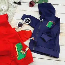 سویشرت کلاهدار پاییزه وارداتی طرح دایناسور ماشینی