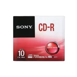 سی دی خام سونی مدل CD-R بسته 10 عددی