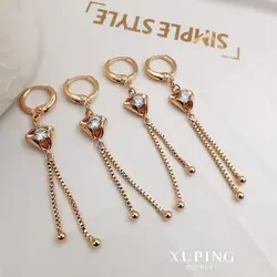 گوشواره آویزی ژوپینگ مدل نگین دار کد B1198