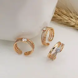 انگشتر فری سایز زنانه ژوپینگ مدل نگین دار کد B1255