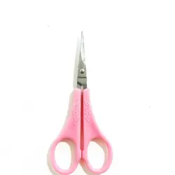 قیچی دسته صورتی تیغه کوچک سر صاف  کد A066