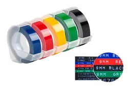 برچسب پلاستیکی مشکی دایمو | نوار پلاستیکی مشکی دایمو | قیمت لیبل پلاستیکی Dymo