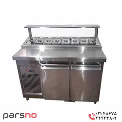 تاپینگ پیتزا 8 لگن فریزر دار | تاپینگ پیتزا 190 سانت 8 لگن | تاپینگ پیتزا زیر فریزر