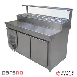 تاپینگ پیتزا 8 لگن فریزر دار | تاپینگ پیتزا 190 سانت 8 لگن | تاپینگ پیتزا زیر فریزر