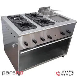 فر ساندویچی 4 شعله ترکیبی | فر ساندویچی صنعتی | فر ساندویچی 4 شعله | فر ساندویچی استیل
