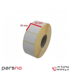 لیبل کاغذی تک ردیف 30 × 45 | قیمت برچسب کاغذی رولی 30 * 45 | کاغذ چسبدار 3*4.5