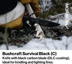 چاقو موراکنیو کربن بوشکرفت Morakniv Bushcraft Expert BlackBlade™ SRT (S) - خرید آنلاین لوازم و تجهیزات کمپینگ و کوهنوردی