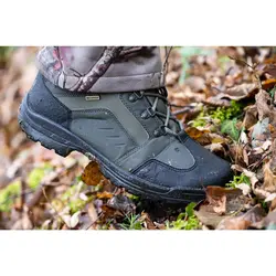 پوتین - کفش ضدآب شکار سولوگناک Solognac Men's Waterproof Boots - Hunting & Hiking - Green - Crosshunt 100 - خرید آنلاین لوازم و تجهیزات کمپینگ و کوهنوردی