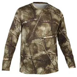 تی شرت آستین دار شکار سولوگناک طرح استتار Solognac Hunting T-Shirt - Treemetic Camouflage Pattern - 100 - خرید آنلاین لوازم و تجهیزات کمپینگ و کوهنوردی