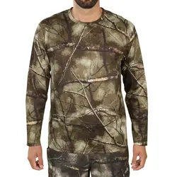 تی شرت آستین دار شکار سولوگناک طرح استتار Solognac Hunting T-Shirt - Treemetic Camouflage Pattern - 100 - خرید آنلاین لوازم و تجهیزات کمپینگ و کوهنوردی