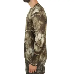 تی شرت آستین دار شکار سولوگناک طرح استتار Solognac Hunting T-Shirt - Treemetic Camouflage Pattern - 100 - خرید آنلاین لوازم و تجهیزات کمپینگ و کوهنوردی