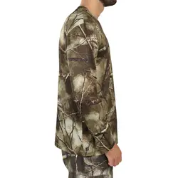 تی شرت آستین دار شکار سولوگناک طرح استتار Solognac Hunting T-Shirt - Treemetic Camouflage Pattern - 100 - خرید آنلاین لوازم و تجهیزات کمپینگ و کوهنوردی