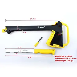 تبر گانزو بوشکرفت فانکشنال GANZO AXE FIREBIRD GSA01-YE - خرید آنلاین لوازم و تجهیزات کمپینگ و کوهنوردی