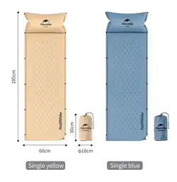 زیر انداز بادی نیچرهایک تک نفره Naturehike single Inflatable Mat sleeping pad - خرید آنلاین لوازم و تجهیزات کمپینگ و کوهنوردی