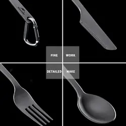 ست قاشق، چنگال و کارد تیتانیومی نیچرهایک بوشکرفت Naturehike Titanium Multifunction Knife Spoon Fork Ultralight Set - خرید آنلاین لوازم و تجهیزات کمپینگ و کوهنوردی