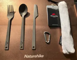 ست قاشق، چنگال و کارد تیتانیومی نیچرهایک بوشکرفت Naturehike Titanium Multifunction Knife Spoon Fork Ultralight Set - خرید آنلاین لوازم و تجهیزات کمپینگ و کوهنوردی