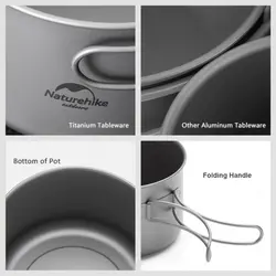 ماهیتابه تیتانیومی نیچرهایک بوشکرفت Naturehike Titanium picnic pan - خرید آنلاین لوازم و تجهیزات کمپینگ و کوهنوردی