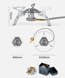 سرشعله شلنگ دار نیچرهایک Naturehike mini folding camping gas stove NH21RJ009 - خرید آنلاین لوازم و تجهیزات کمپینگ و کوهنوردی