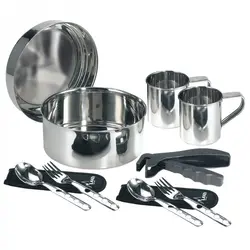 ست ظروف سفری لیکن دو نفره Laken STAINLESS STEEL CAMPING SET 2 PAX - خرید آنلاین لوازم و تجهیزات کمپینگ و کوهنوردی