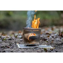 فایرباکس بوشکرفت سولوگناک استنلس Solognac Bushcraft / Bivak Foldable Wood Stove - Hunting And Nature Watching - Stainless Steel - خرید آنلاین لوازم و تجهیزات کمپینگ و کوهنوردی