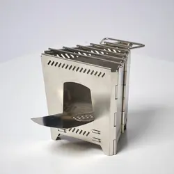 فایرباکس بوشکرفت سولوگناک استنلس Solognac Bushcraft / Bivak Foldable Wood Stove - Hunting And Nature Watching - Stainless Steel - خرید آنلاین لوازم و تجهیزات کمپینگ و کوهنوردی