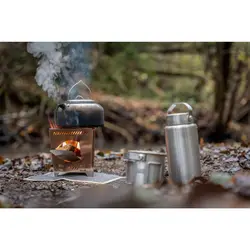 فایرباکس بوشکرفت سولوگناک استنلس Solognac Bushcraft / Bivak Foldable Wood Stove - Hunting And Nature Watching - Stainless Steel - خرید آنلاین لوازم و تجهیزات کمپینگ و کوهنوردی