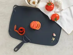 ست تخته آشپزی و پوست کن اینگلیش هوم Englishhome Cutting Set Plastic Cutting Board with Peeler 37x26 Cm Anthracite - خرید آنلاین لوازم و تجهیزات کمپینگ و کوهنوردی