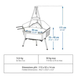 میز آشپزخانه کمپینگ کچوا Quechua Folding Camping Kitchen Unit - Tepee - خرید آنلاین لوازم و تجهیزات کمپینگ و کوهنوردی