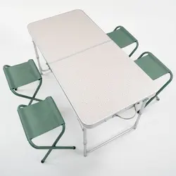 میز کمپینگ تاشو کچوا Quechua Folding Camping Table - 4 Stools - 4 / 6 Persons - خرید آنلاین لوازم و تجهیزات کمپینگ و کوهنوردی