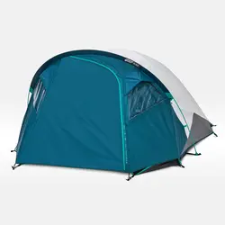 چادر کمپینگ کچوا 3 نفره - فرش اند بلک Quechua 3 Person Camping Tent - XL Size - MH100 Fresh & Black - خرید آنلاین لوازم و تجهیزات کمپینگ و کوهنوردی