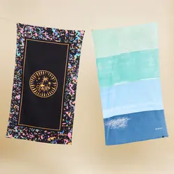 حوله اُلیان دکتلون Olaian Beach Towel - L Length - 145 X 85 cm - Printed / Blue - خرید آنلاین لوازم و تجهیزات کمپینگ و کوهنوردی