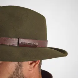 کلاه فدورا مردانه سولوگناک Solognac Fedora Hat - Hunting and Nature Watching - Green - 100 - خرید آنلاین لوازم و تجهیزات کمپینگ و کوهنوردی