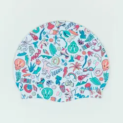کلاه شنا نابایجی - دکتلون Nabaiji Silicone Swimming Cap - White / Dino Printed - 500 - خرید آنلاین لوازم و تجهیزات کمپینگ و کوهنوردی