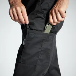 شلوار شکار سولوگناک (پیش خرید) Solognac Men's Cargo Hunting Pants - Black - Hunting and Nature Observation - Steppe 300 - خرید آنلاین لوازم و تجهیزات کمپینگ و کوهنوردی