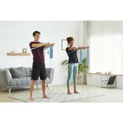 کش ورزشی / پیلاتس انایامبا 2 کیلوگرم - دکتلون Nyamba Elastic Pilates Band - 2 Kg - Blue - Easy Level - ثانی کمپینگ