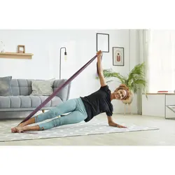 کش ورزشی / پیلاتس انایامبا 2 کیلوگرم - دکتلون Nyamba Elastic Pilates Band - 2 Kg - Blue - Easy Level - ثانی کمپینگ