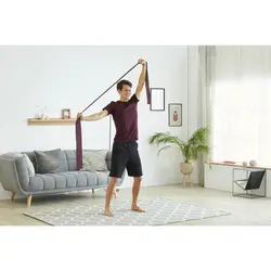 کش ورزشی / پیلاتس انایامبا 2 کیلوگرم - دکتلون Nyamba Elastic Pilates Band - 2 Kg - Blue - Easy Level - ثانی کمپینگ