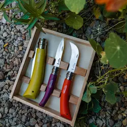 ست چاقو و اره باغبانی اپینل استنلس / کربن Opinel Stainless & Carbon Steel Garden Knife Trio - 3 Colors - ثانی کمپینگ