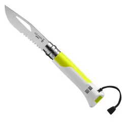 چاقو اپینل 08 آتدور Opinel No.08 Stainless Steel Folding Knife - Outdoor White Yellow - ثانی کمپینگ
