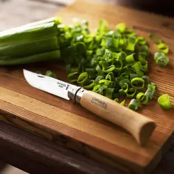 چاقو اپینل 08 استنلس - چوب راش Opinel No.08 Stainless Steel Folding Knife | Beech wood - ثانی کمپینگ