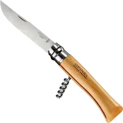 چاقو اپینل 10 استنلس با چوب پنبه باز کن Opinel No.10 Corkscrew Stainless Steel Folding Knife - ثانی کمپینگ
