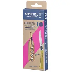 چاقو اپینل 10 استنلس با چوب پنبه باز کن Opinel No.10 Corkscrew Stainless Steel Folding Knife - ثانی کمپینگ