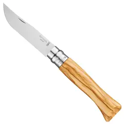 چاقو اپینل 09 استنلس - چوب زیتون Opinel No.09 Stainless Steel Folding Knife | Premium Olive wood - ثانی کمپینگ