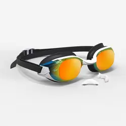 عینک شنا نابایجی - دکتلون Nabaiji Swimming Goggles - Smoked Lens - Black/Orange - BFIT - Standard Size - ثانی کمپینگ