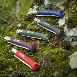 چاقو اپینل 08 استنلس با بند Opinel No.08 Stainless Steel Folding Knife with Lanyar - Beech Wood - ثانی کمپینگ