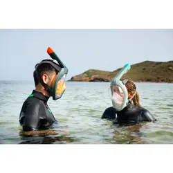ماسک غواصی سوبا - دکتلون (سوبِآ) Subea Easybreath 540 Freetalk Adult Underwater Exploration Mask - Orange 900 - ثانی کمپینگ