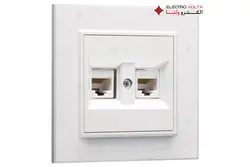فیمت و خرید سوکت دوبل تلفن مدل کاره آ - الکترو ولتا