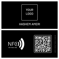 کارت ویزیت NFC با طرح ثابت + اپلیکیشن