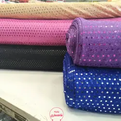 پارچه تور پولک دوزی